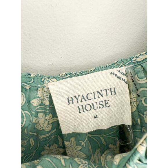 Tuckernuck | Hyacinth House Emmy Blouse in Green Floral | Sz M - Picture 5 of 10